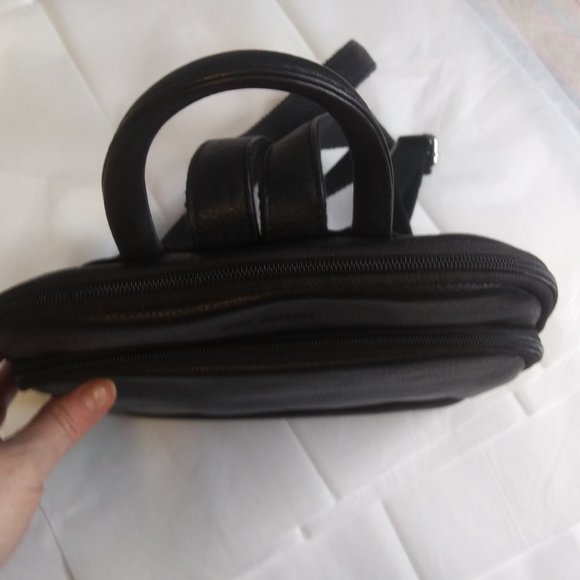 Jack Georges leather backpack leather beautiful  striped interior main image 4